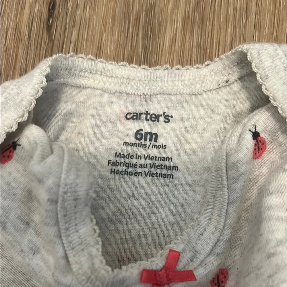 Carter's Gray and Red Bodysuit One Piece